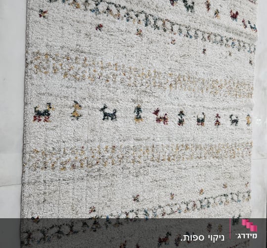 שטיח עם דוגמאות צבעוניות על רצפה